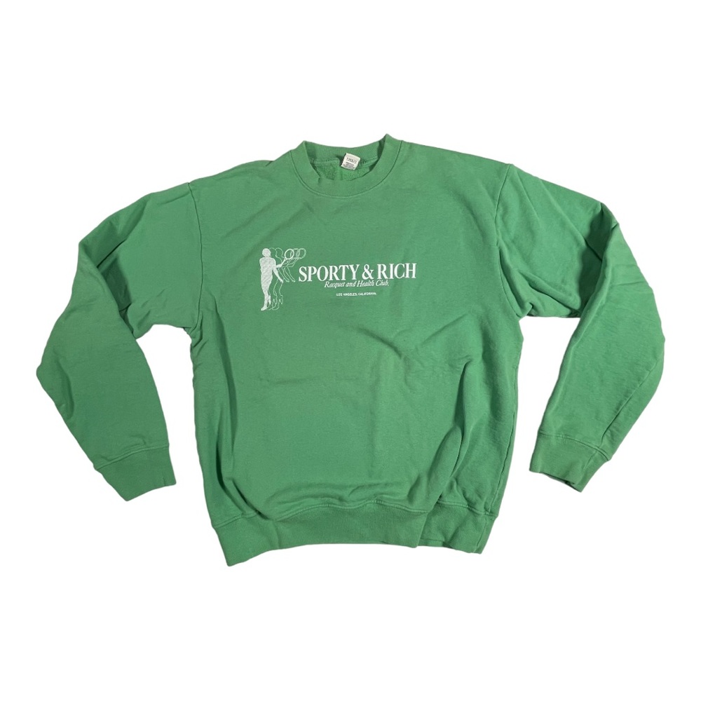 GREEN SPORTY & RICH SMALL SWEATSHIRT